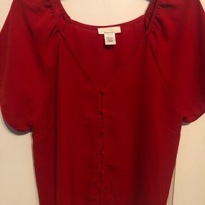 Red Romantic Blouse
